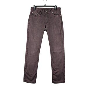 Levis 511 Slim Fit Jeans Mens 30x30‎ Burgundy Denim Tapered Leg Soft Pants